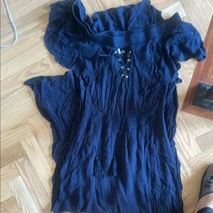 Mustard Seed Elegant Navy Blue Maxi Dress Size L